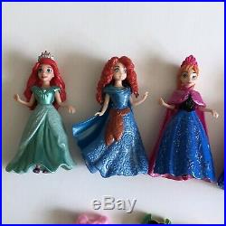 Disney Princess MagiClip Dolls & Extra Dresses Huge Lot