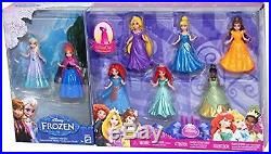 Disney Princess Magiclip 8pic set Dolls Mattel Anna Elsa Ariel F/S New Japan