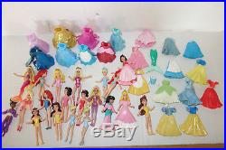 Disney Princess Magiclip Magic Clip 20 Dolls Polly Pocket Figure Toy Set LOT