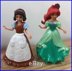 Disney Princess Magiclip Polly Pocket Dolls Lot of 11 & 3 Princes 8 Pets