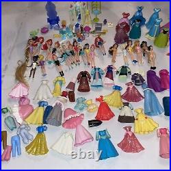 Disney Princess Magiclip Polly Pocket Fairies Mermaids Mulan Dolls Lot