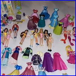 Disney Princess Magiclip Polly Pocket Fairies Mermaids Mulan Dolls Lot
