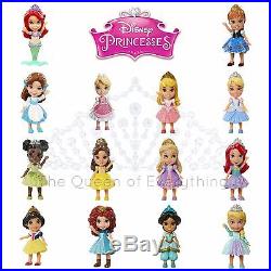 Disney Princess Mini Toddler Doll SETS Belle Cinderella Ariel Tiana Frozen Snow