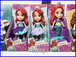 Disney Princess Mini Toddler Dolls Anna Elsa Kristoff Sven Olaf Pascal Pk Of 18