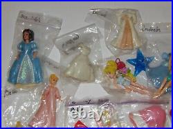 Disney Princess Polly Pocket Huge Lot Dolls Dresses Cinderella Snow White Ariel