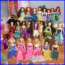 Disney Princess RAPUNZEL'S TOWER Castle House 26 Barbie Dolls HUGE LOT Gowns 42