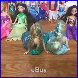 Disney Princess RAPUNZEL'S TOWER Castle House 26 Barbie Dolls HUGE LOT Gowns 42