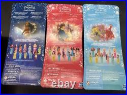 Disney Princess Royal Shimmer Belle Tiana Ariel Moana Pocahontas NEW 8 Dolls