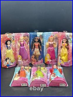 Disney Princess Royal Shimmer Belle Tiana Ariel Moana Pocahontas NEW 8 Dolls