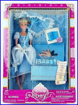Disney Princess Royal Travels Cinderella Doll with Trunk/Vanity NRFB