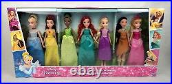 Disney Princess Sparkling Styles 7 Dolls Cinderella Belle Ariel & More NEW