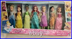 Disney Princess Sparkling Styles Set of 7 Dolls