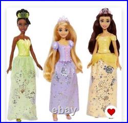 Disney Princess Story Sparkle Princess Doll 7-Pk Gift Set Toy New with Box