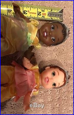 Disney Princess Twinsies Swing Set Belle Tiana Rare Baby Dolls HTF