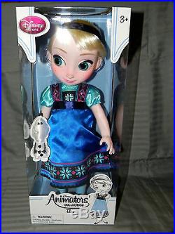 Disney STORE Frozen Animators Collection Toddler ELSA & ANNA 16 Dolls OLAF