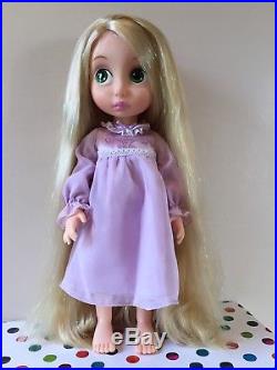 Disney Store Rapunzel 1st Edition Animator Doll Glitter Hair &Lilac Night Dress 