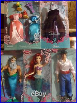 Disney Store 2010 Princess Ariel The Little Mermaid dolls Lot Set NEW