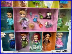 Disney Store 2018 Animators Collection 5 Mini Doll Gift Set of 13 Princess New