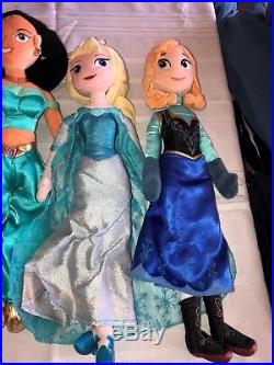 Disney Store 21 Disney Princess Plush Rag Doll Lot of 7