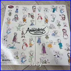 Disney Store ANIMATORS Collection 5 MINI DOLL SET 15 Figure Display Box Toy