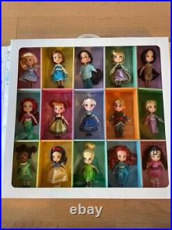 Disney Store ANIMATORS Collection Princess MINI DOLL SET 15 Figures Display Box