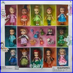 Disney Store Animators 13 Mini Doll Set Ariel Belle Elsa Snow White Cinderella