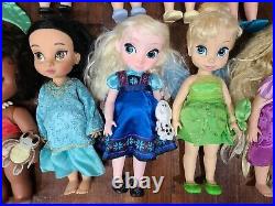 Disney Store Animators Collection 16 Princess Toddler Dolls Lot