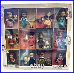 Disney Store Animators Collection Mini Doll Gift Set 12 Dolls With Pets NEW