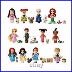 Disney Store Animators Collection Mini Doll Gift Set 12 Dolls With Pets NEW