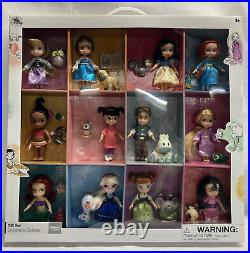 Disney Store Animators Collection Mini Doll Gift Set 14 Dolls With Pets NEW