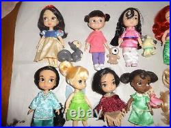Disney Store Animators Collection Princess Mini 5 Doll Lot Tinker Bell Flynn