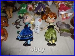 Disney Store Animators Collection Princess Mini 5 Doll Lot Tinker Bell Flynn