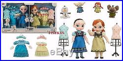 Disney Store Animators Elsa & Anna Dolls 16 Deluxe Gift Set Frozen Singing NEW