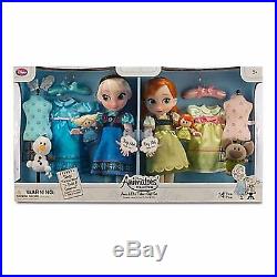 Disney Store Animators Elsa & Anna Dolls 16 Deluxe Gift Set Frozen Singing NEW