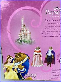 Disney Store Beauty Princess Belle-Pink Dress & The Beast Doll Set RARE WIDE BOX