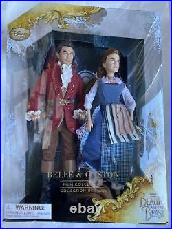 Disney Store Beauty & The Beast Live Action Movie BELLE & GASTON Doll Set NRFB