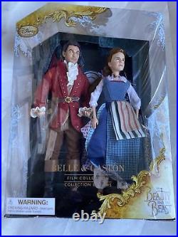 Disney Store Beauty & The Beast Live Action Movie BELLE & GASTON Doll Set NRFB