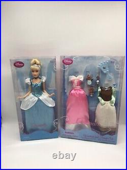 Disney Store Cinderella Barbie & Wardrobe Set New in Box Retired Disney