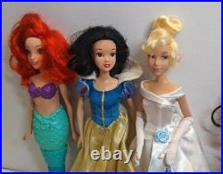 Disney Store Doll Lot Ariel Cinderella Elena Merida Snow White Great Condition