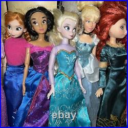 Disney Store Doll Lot Beauty Snow White Aladdin Cinderella Ariel Mulan