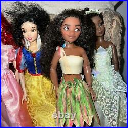 Disney Store Doll Lot Beauty Snow White Aladdin Cinderella Ariel Mulan