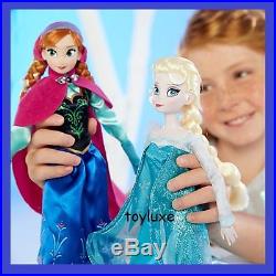 Disney Store Frozen 12 Classic ELSA ANNA KRISTOFF HANS 4 Doll Bundle Play Set