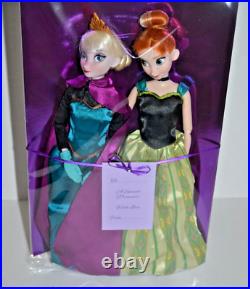 Disney Store Frozen Queen Elsa & Princess Anna Coronation Dolls Luxury Ed