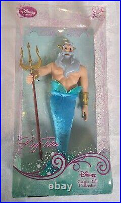 Disney Store King Triton Doll from The Little Mermaid Retired