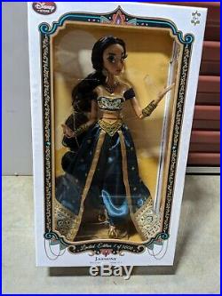 Disney Store Limited Edition TEAL Jasmine Doll 17'' NRFB in Shipper 2015