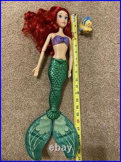 Disney Store Little Mermaid Princess Ariel Deluxe Feature Singing Doll 18 works