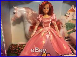 Disney Store Little Mermaid Princess Ariel Doll Horse and Carriage Set Rare