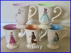 Disney Store Original Designer Doll Mugs Princess Set Of 10 Ariel Belle Rapun
