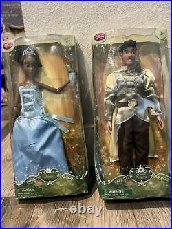 Disney Store Princess And The Frog Tiana 12 & Prince Naveen Doll New Boxes Dama