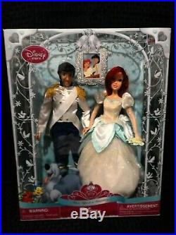 Disney Store Princess Ariel & Prince Eric Once Upon a Wedding First Doll Set New